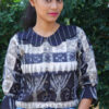 IKAT SHIRT WITH PETER PAN COLLAR